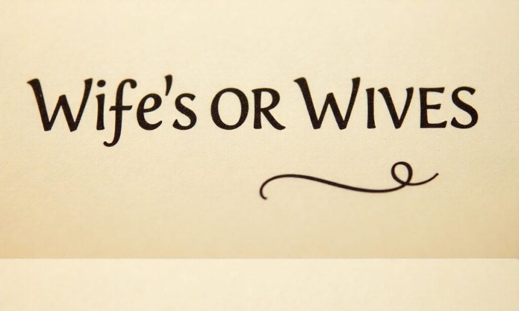 Wife’s or Wives’ Unraveling the Mystery of Possessive Forms In Detailed